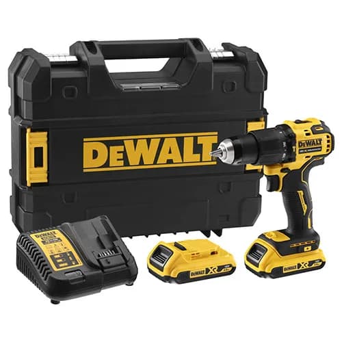 Дриль-шурупокрут ударний DeWalt XR Li-Ion 18В акб 2А·год 65Нм 450-1650об/хв патрон 13мм кейс 1.2кг