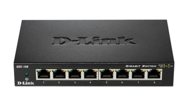 Комутатор D-Link DGS-108 8xGE, Некерований