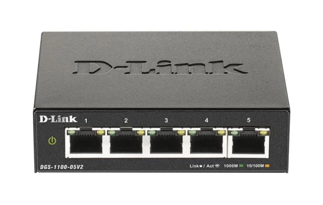 Комутатор D-Link DGS-1100-05V2 5xGE Easy Smart