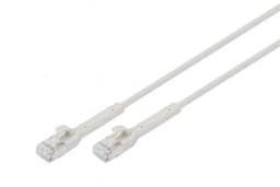 Патч-корд DIGITUS CAT 6a F-FTP, 2м, AWG 32/7, Cu, TPE-LSZH, гнучкий, сірий