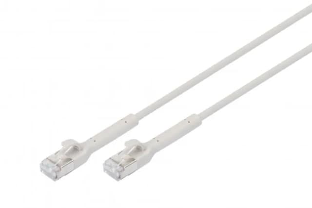 Патч-корд DIGITUS CAT 6a F-FTP, 1.5м, AWG 32/7, Cu, TPE-LSZH, гнучкий, сірий