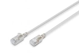 Патч-корд DIGITUS CAT 6a F-FTP Sliim, 5 м, AWG 32/7, Cu, LSZH, сірий