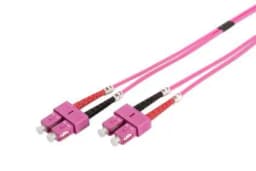 Патч-корд волоконно-оптичний DIGITUS SC/UPC-SC/UPC, 50/125, MM, OM4, duplex, 1м