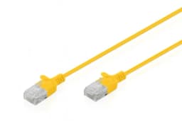 Патч-корд DIGITUS CAT 6 U-UTP Sliim, 0.3 м, AWG 32/7, Cu, LSZH, жовтий