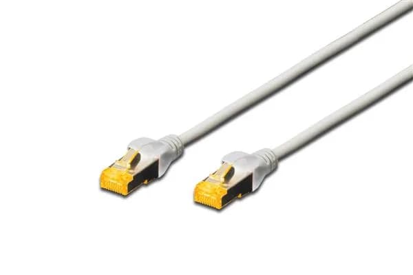 Патч-корд DIGITUS CAT 6a S-FTP, 0,5м, AWG 26/7, Cu, LSZH, сірий