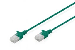 Патч-корд DIGITUS CAT 6 U-UTP Sliim, 1.5м, AWG 32/7, Cu, LSZH, зелений