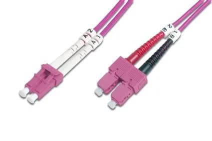 Патч-корд волоконно-оптичний DIGITUS LC/UPC-SC/UPC, 50/125, MM, OM4, duplex, 5м