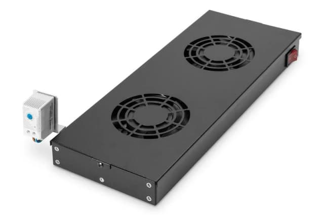 Блок вентиляторів DIGITUS 19" 1U, 2 fans, thermostat, RAL 9005