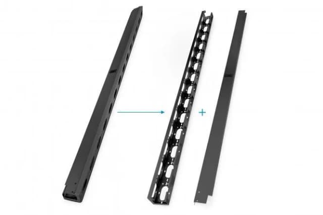 Кабельний організатор DIGITUS vertical 42U, 92x85 mm, 2 шт., RAL 9005