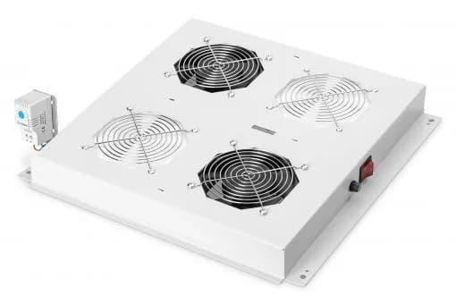 Блок вентиляторів DIGITUS 19" Roof, 2 fans, thermostat, RAL 7035