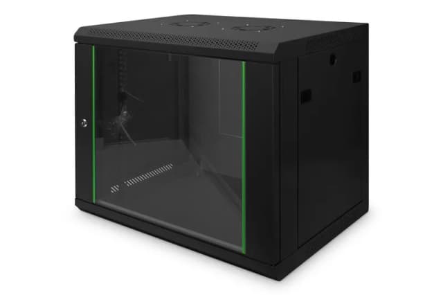 Шафа DIGITUS 19", 9U, Wall Mounting Dynamic Basic, 600x450 мм, 60кг максимально, чорна
