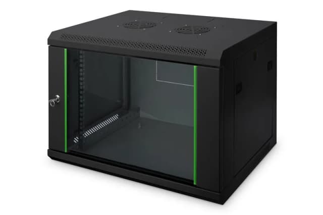 Шафа DIGITUS 19", 12U, Wall Mounting Dynamic Basic, 600x450 мм, 60кг максимально, чорна