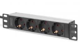 Пристрій розподілу електроживлення DIGITUS 10" 1U, 16A, 230V 4xSchuko, вилка Schuko