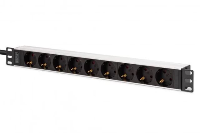 Пристрій розподілу електроживлення DIGITUS 1U, 9xSchuko, 16A, 250V, вилка C20