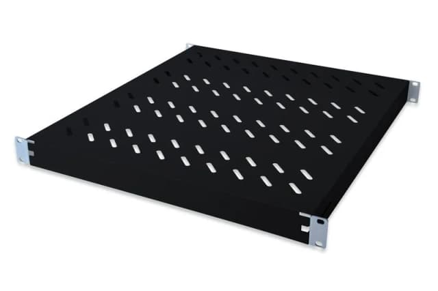 Полиця DIGITUS 19", 1U, регульована, 350мм, чорна