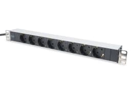Пристрій розподілу електроживлення DIGITUS 1U, 8xSchuko, 16A, 250V, вилка Schuko