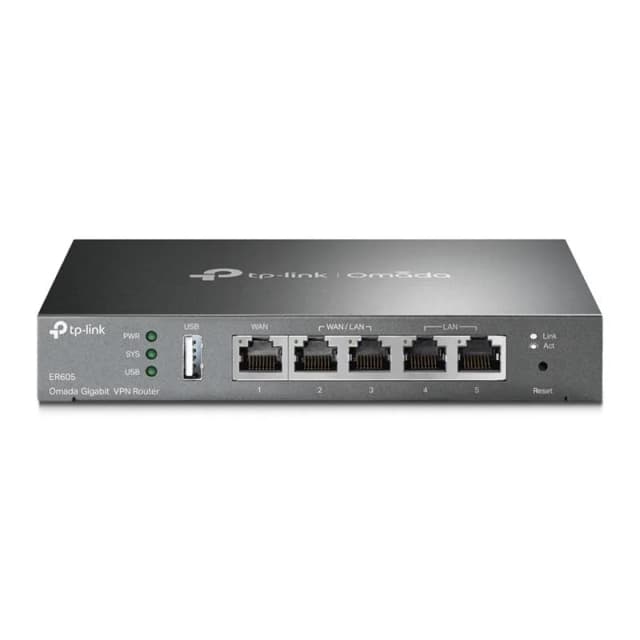 Мультисервісний Маршрутизатор TP-LINK ER605, 2xGE LAN, 1xGE WAN, 2xGE LAN/WAN, USB