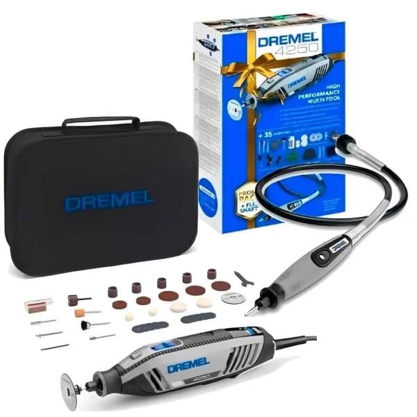 Шліфмашина шліфувально-гравірувальна акумуляторна Dremel 4250-1/35 175В 5000-35000об/хв 35 насадок кейс 0.60кг