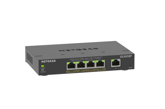 Комутатор NETGEAR GS305EP 5xGE (4xPoE), 63Вт, WebSmart