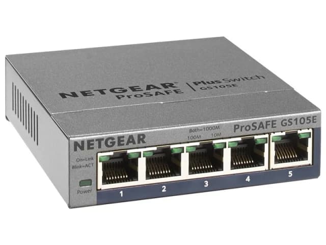 Комутатор NETGEAR GS105E 5xGE, WebSmart