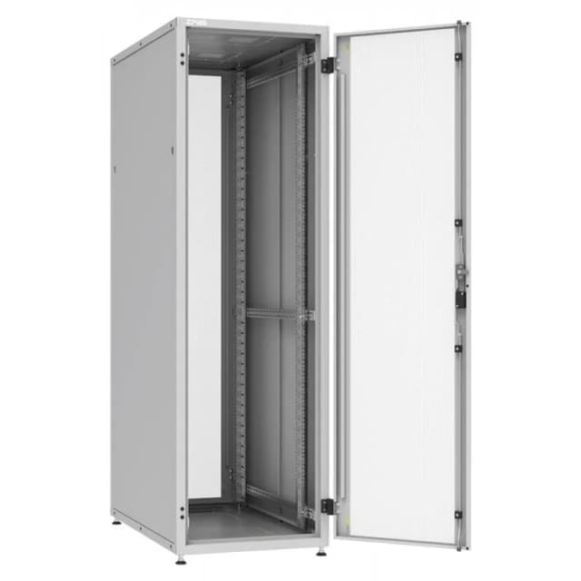 Шафа ZPAS 19", 42U, SZB IT, одностулкові передні перфоровані, задні суцільні двері, 800x800 мм, максимально 1000кг, сіра