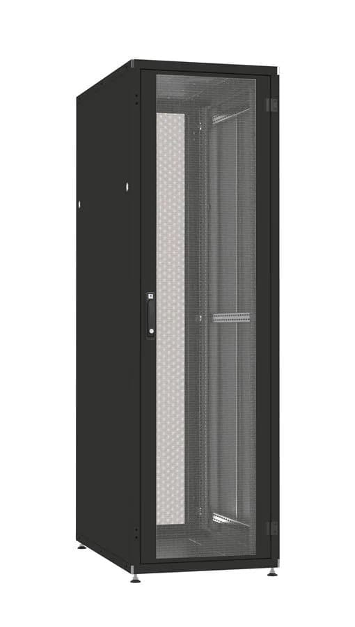 Шафа ZPAS 19", 42U, SZB IT, одностулкові передні та задні перфоровані двері, 600x1000 мм, максимально 1500кг, чорна