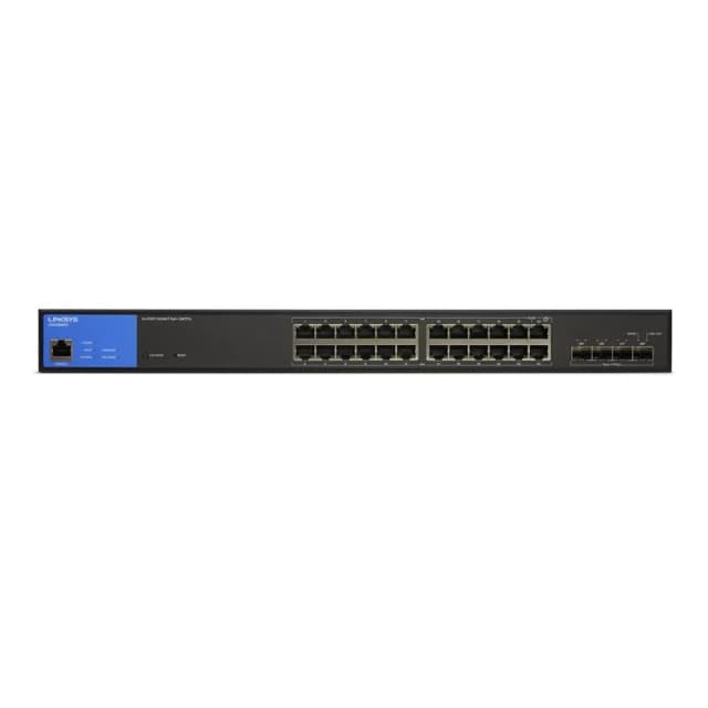 Комутатор Linksys LGS328MPC 24xGE PoE, 4x10GE SFP+, 410Вт, Керований L3
