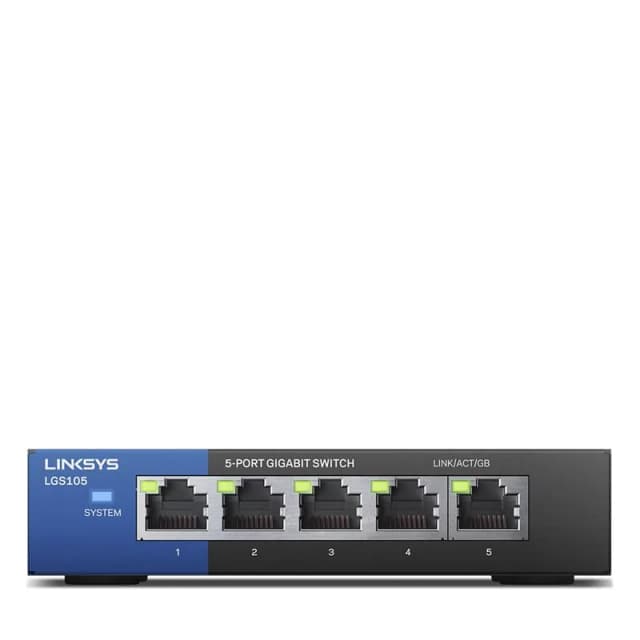 Комутатор Linksys LGS105 5xGE, Некерований