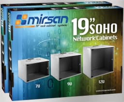 Шафа MIRSAN 19", 9U, SOHO, 535x300 мм, максимально 30 кг, чорна