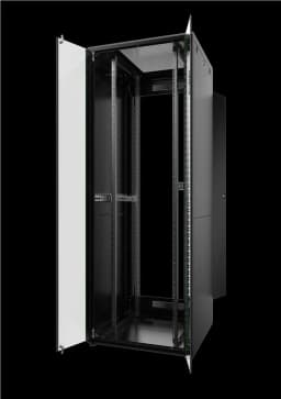 Серверна шафа MIRSAN 19", 46U, DCN ЦОД, зібрана, 80% склянні двері, + 4 модулів з АТ, 800х600 мм, максимально 3000 кг, чорна