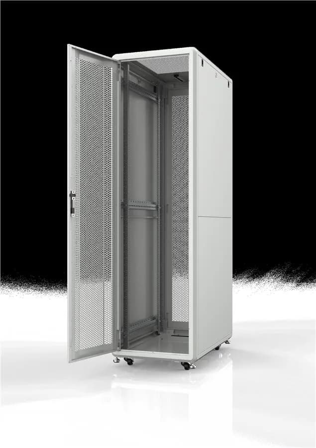 Шафа MIRSAN 19", 36U, GTS, перфорація 63%, 600x1100 мм, максимально 2000 кг, сіра