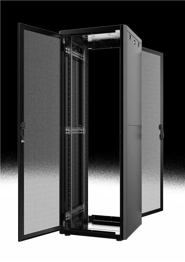 Шафа MIRSAN 19", 36U, GTN, перфоровані двері, 600x1000 мм, максимально 1000 кг, сіра