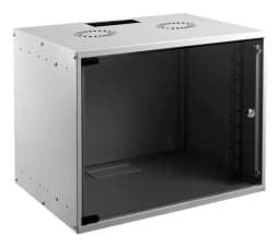 Шафа MIRSAN 19", 9U, SOHO, зібрана, 535x400 мм, максимально 30 кг, сіра
