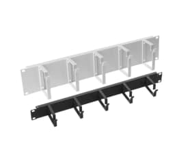Кабельний організатор MIRSAN 19", 2U, 5 кілець, сірий