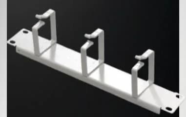 Кабельний організатор MIRSAN 10", 1U, 3 кільця, сірий