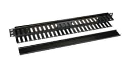 Кабельний організатор ZPAS 19", 1U, однобічна гребінка, метал