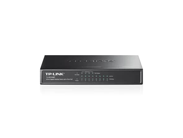 Комутатор TP-LINK TL-SG1008P 8xGE (8xPoE), 65.2Вт, Некерований
