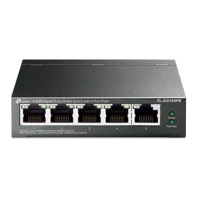 Комутатор TP-LINK TL-SG105PE 5xGE (4xPoE) 65Вт, WebSmart