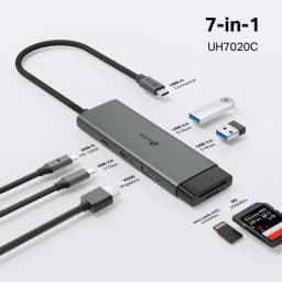 Хаб USB TP-LINK UH7020C USB-C > 2xUSB3.0/1xUSB-C/xHDMI/1xSD/1xmicroSD/1xPD 100Wh