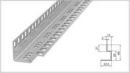 Монтажний профіль ZPAS 27U, 19", тип STANDARD, глибина 15 мм
