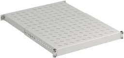 Полиця ZPAS 19", 1U, регульована, глибина 350-600 мм, 150кг максимально, сіра