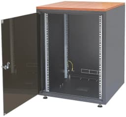 Шафа ZPAS 19", 12U, SJB, передні скляні двері, без стільниці, 600x600 мм, максимально 30кг, чорна