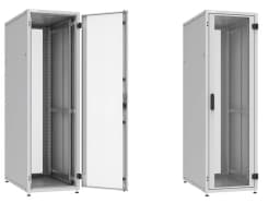 Шафа ZPAS 19", 18U, SZB IT, одностулкові передні та задні перфоровані двері, 600x1000 мм, максимально 1000кг, чорна