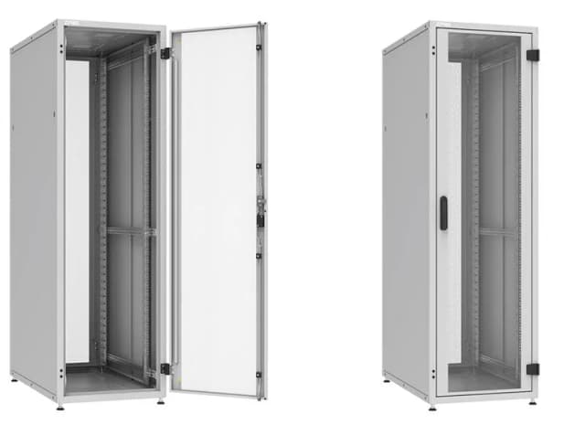 Шафа ZPAS 19", 18U, SZB IT, одностулкові передні та задні перфоровані двері, 600x1000 мм, максимально 1000кг, чорна