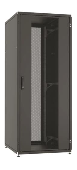 Шафа ZPAS 19", 42U, SZB IT, одностулкові передні та задні перфоровані двері, 800x1000 мм, максимально 1500кг, чорна