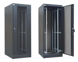 Шафа ZPAS 19", 42U, SZB IT, одностулкові передні та задні перфоровані двері, 600x1000 мм, максимально 1500кг, чорна