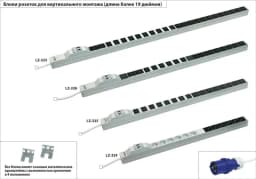 Пристрій розподілу електроживлення ZPAS 32A, 20хC13+4xC19, кабель 3м, вилка IEC 60309