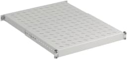 Полиця ZPAS 19", 1U, регульована, глибина 350-600 мм, 150кг максимально, сіра