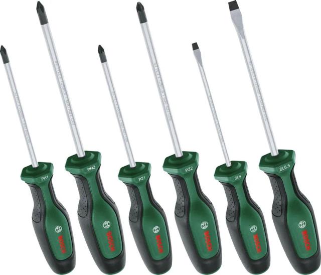 Викрутка Bosch SL 4, 6.5мм, PH1х100мм, PH2х125мм, PZ1х100мм, PZ2х125мм набір 6шт