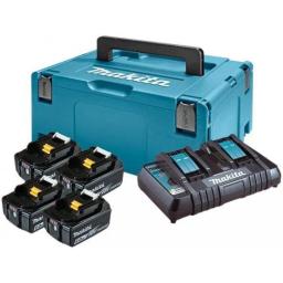 Набір акумулятора та зарядного пристрою Makita 198091-4 LXT BL1860B 4х18В 6А·год ЗП DC18RD кейс Makpac 3
